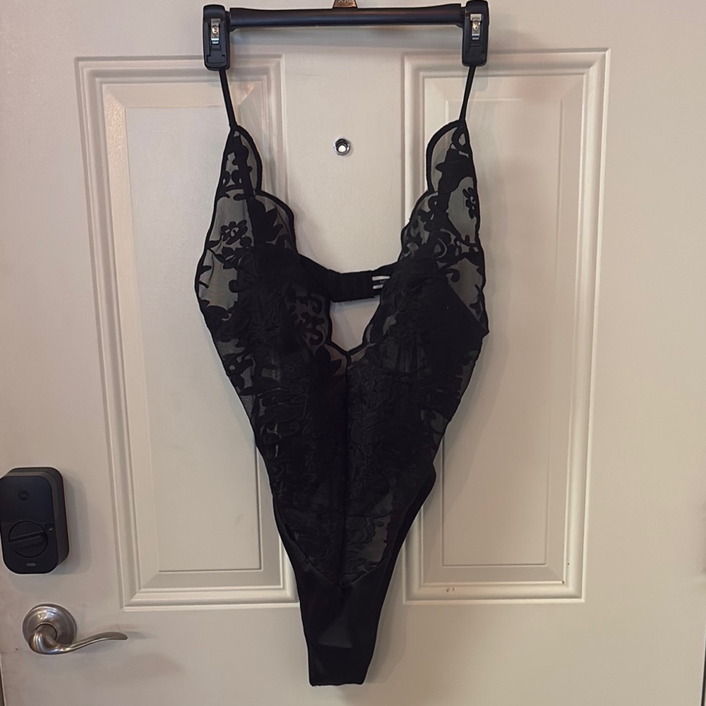 Black Lace Bodysuit - Picture 1 of 6